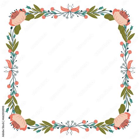 Floral frame, floral border frame, flower frame, flower border frame ...