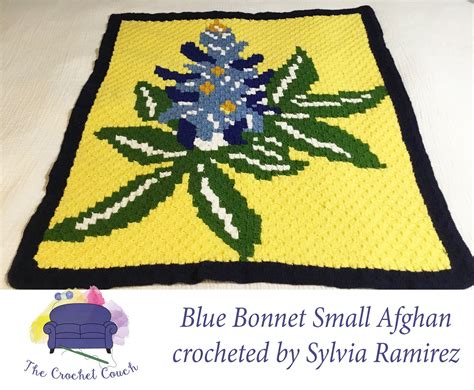 Bluebonnet Small Afghan C2C Crochet Pattern