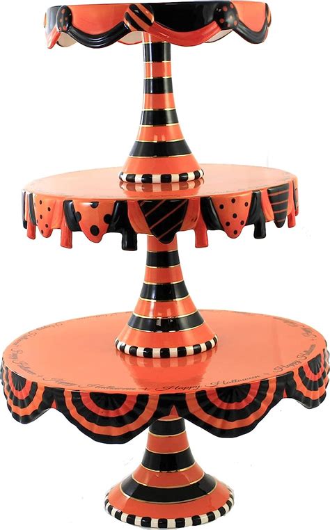 Glitterville Halloween Stacking Cake Plates Cupcake