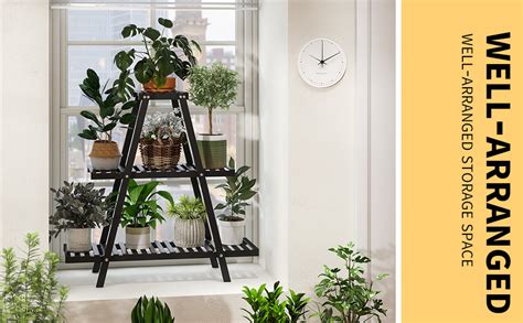 Plant Stand Indoor Outdoor Bamboo Plant Stands For Multiple Plants