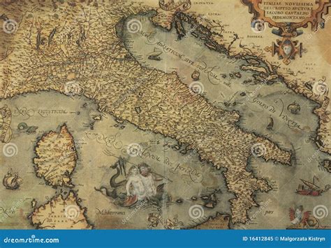 Old World Italy Map