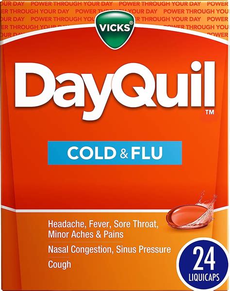 Vicks Dayquil Cold And Flu Medicine Non Drowsy Powerful Multi Symptom