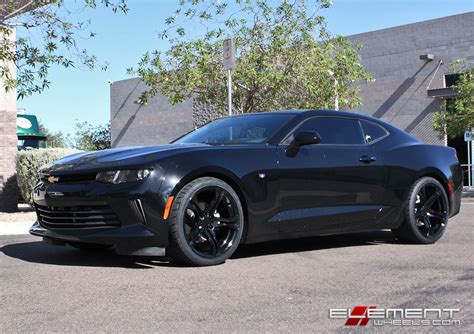 20 Inch Staggered Mrr 017 Camaro 1le Replica Wheels Gloss Black On A