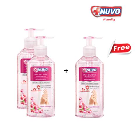 Jual Nuvo Hand Sanitizer Merah Fresh Blossom Botol 250 Ml X3 Shopee