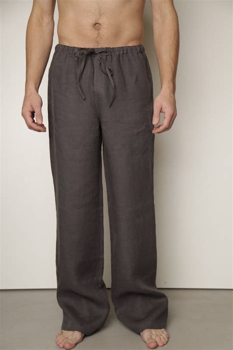 Linen Pajama Pants Men Classic Pajama Trouser Natural Pijama Etsy