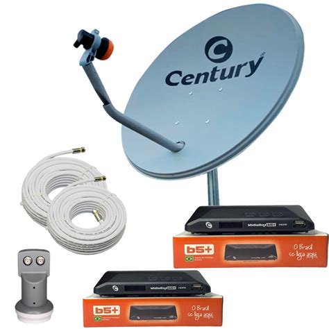 Antena Parabolica Century 60cm C 2 Midiabox B5 Ku Duplo 5G Em