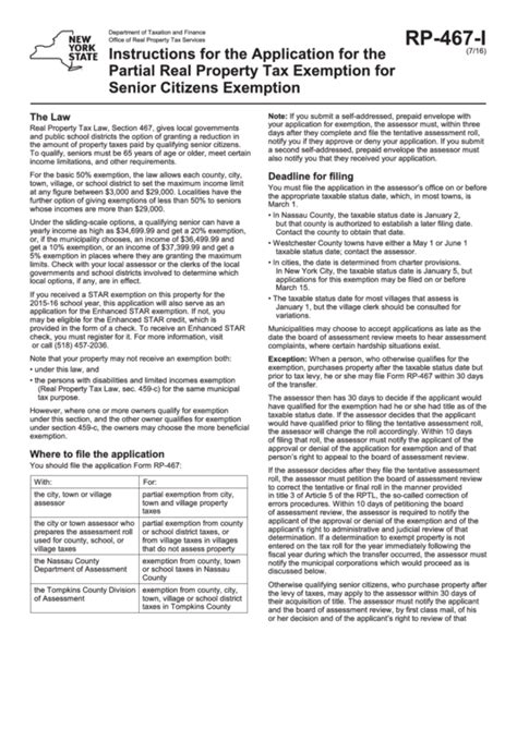 Instructions For Form Rp 467 I Application For The Partial Real