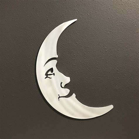 Moon Face Metal Wall Art Decoration Skilwerx 24x18 Southwest - Etsy