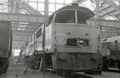 The Transport Library British Rail Diesel Loco Class 52 Western 1018 At Swindon Works In 1973