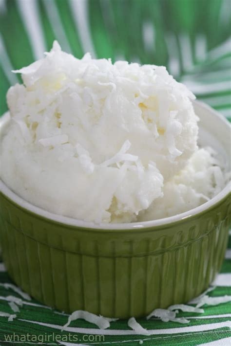 Coconut Ice Cream {easy Recipe With 4 Ingredients} What A Girl Eats