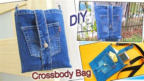 Diy Crossbody Bag Fast Recycle Jeans How To Make Messenger Bag Purse From Denim Old Jeans