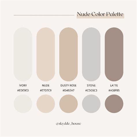 Nude Colour Palette Nude Color Palette Hex Color Palette Color