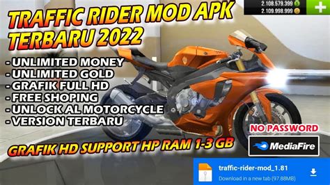 UPDATE TRAFFIC RIDER Mod Apk Terbaru 2022 V 1 81 NO PASSWORD