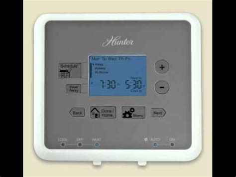 Hunter Programmable Thermostat Manual