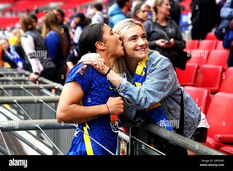 Chelsea's Sam Kerr (left) poses with girlfriend Gotham FC's Kristie ...