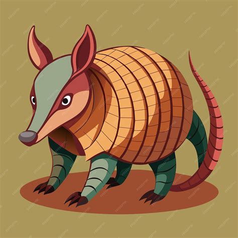 Premium Vector | Unveiling the Unique Armor of the Armadillo