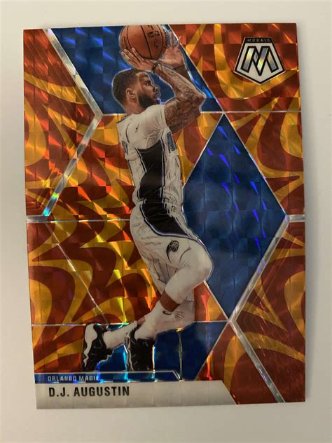 Panini Mosaic D J Augustin Orange Reactive Prizm Ebay