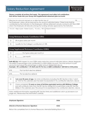 Fillable Online Whitman Revised Whitman College Salary