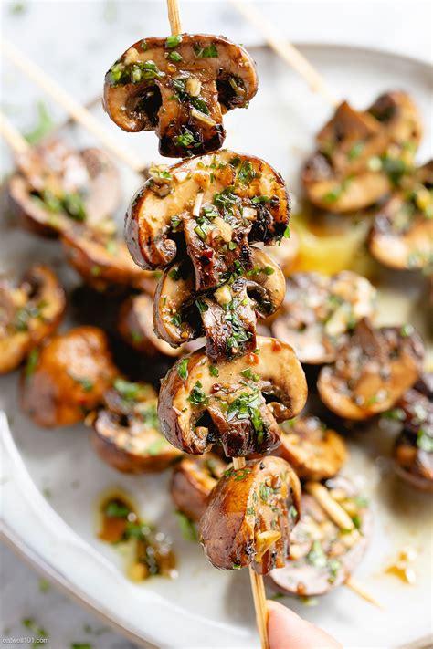 Grilled Mushroom Skewers Recipe How To Grill Mushrooms — Eatwell101