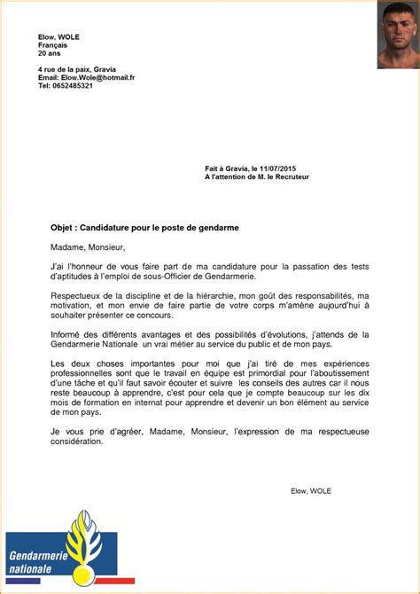 Lettre De Motivation Ecole Sous Officier Laboite Cv Fr