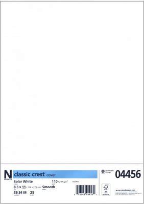 Crafters Companion Neenah Classic Crest Card Pack 297gsm Solar White