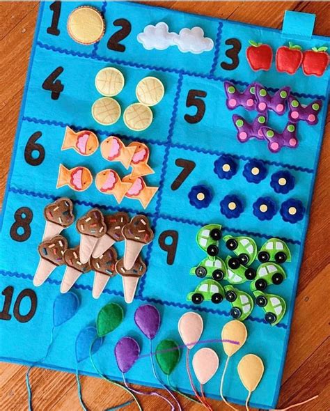 counting chart learning  count felt numbers delt number chart etsy