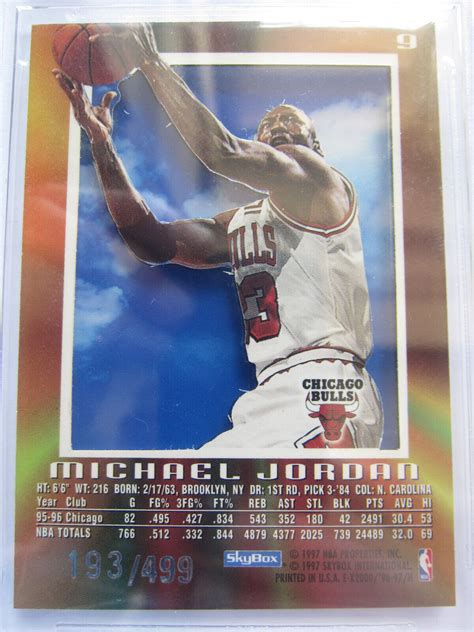 Michael Jordan Skybox E X Credentials Limitation