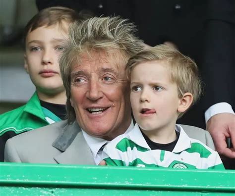 Rod Stewart Gives His Son An Affectionate Peck At Rangers Celtic Clash