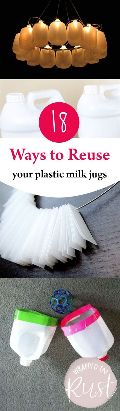 18 Ways To Reuse Your Plastic Milk Jugs Plastic Milk Plastic Jugs