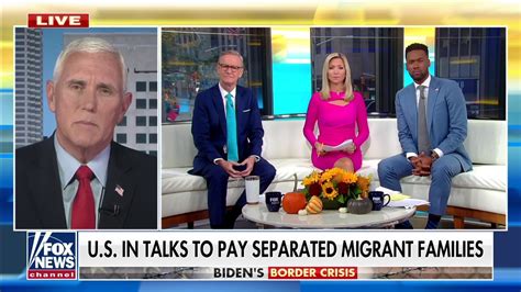 Mike Pence Blasts Biden Proposal To Pay Millions To Migrant Families