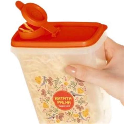 Porta Batata Palha Floral Tupperware Shopee Brasil