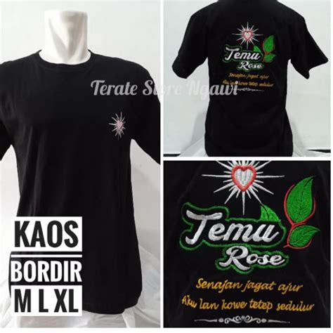 Jual Kaos Bordir Psht Temu Rose Kaos Terate Temu Rose Shopee Indonesia