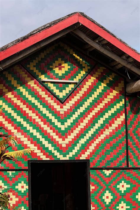 colorful hut  vanuatu red hut wall photo background  picture