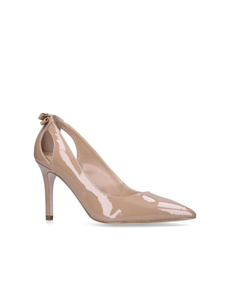 Miss Kg Sayde Nude Mid Heel Court Shoes In Natural Lyst UK