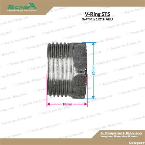 Jual V Ring Verlop Ring Stainless 304 1 2 Drat Dalam X 3 4 Drat Luar