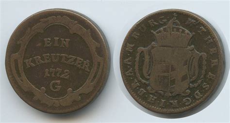 RDR Österreich Vorderösterreich 1 Kreuzer 1772 G Günzburg G5375