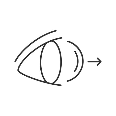 Eye Contact Lenses Removing Linear Icon Thin Line Illustration