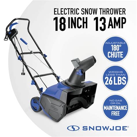 Snow Joe 18 In Single Stage Push Electric Snow Blower At