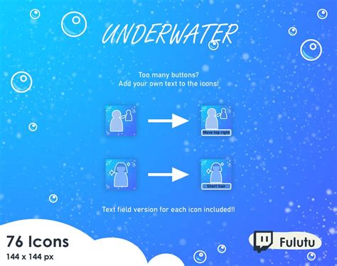 Underwater Vts Stream Deck Icon Pack Twitch Discord Youtube Kawaii Cute