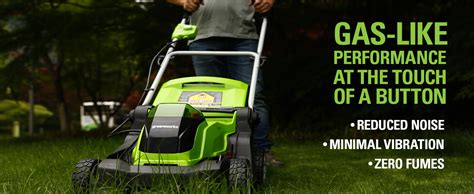 Greenworks 40v 17 2 In 1 Push Lawn Mower 40ah Battery And Charger Included