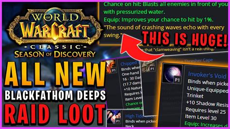 ALL NEW Blackfathom Deeps Raid Loot REVEALED In Classic WoW Season Of