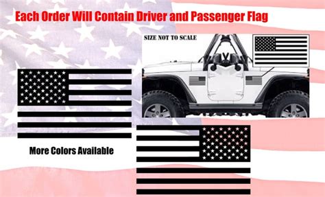 American Usa Flag Vinyl Car Window Decal Sticker For Truck Etsy