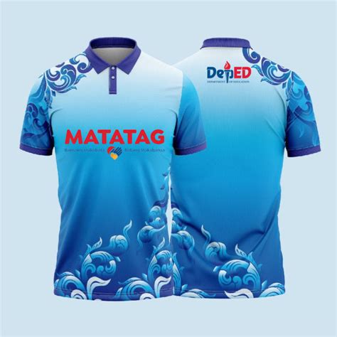 Deped Matatag Polo Uniform Sublimation Polo Shirt For Men And Woemn