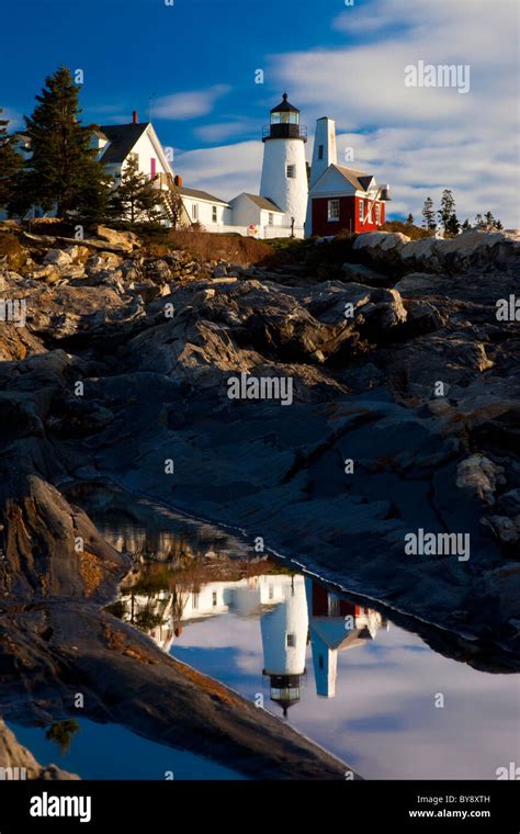 Early Morning Reflection At Pemaquid Point Lighthouse Built