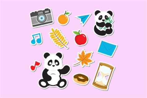 Cute Panda Stickers for Kids Graphic by sabavector · Creative Fabrica