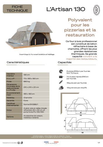 L Artisan 110 Fiche Technique Ephrem Fusion Catalogue PDF