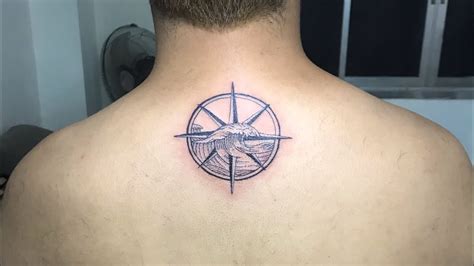 Bzzztlife Tattoo Compass And Waves Tattoo Using 3rl And 9rl Youtube