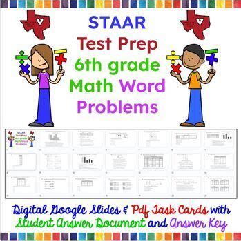 Th Grade Math Staar Test Prep Word Problems Task Cards Google Digital