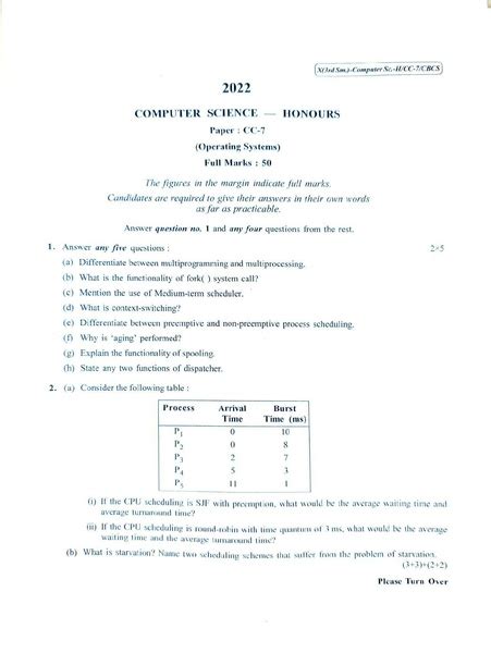 File Cu 2022 B Sc Honours Computer Science Semester 3 Paper Cc 7 Qp