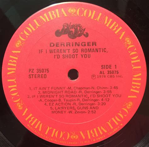 Derringer If I Werent So Romantic Id Shoot You 1978 Vinyl